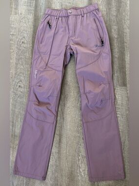 Lightweight, Water-Resistant Mauve Outdoor Hiking Pants, XS